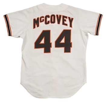 1983 Willie McCovey Game Used San Francisco Giants Home Coaches Jersey (MEARS A10)